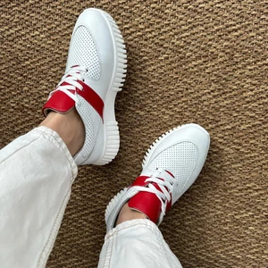Hakiki Deri Bağcıklı Sneakers