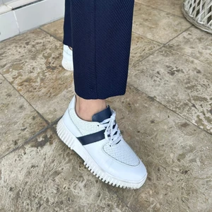 Hakiki Deri Bağcıklı Sneakers