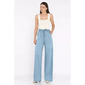 Bol Paça Bel Bağlamalı Kadın Pantolon P-00017646