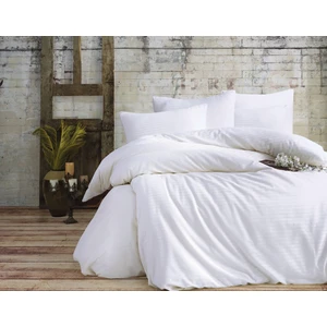 Çift Kişilik Çizgili %100 Pamuk Saten 4 Parça Nevresim Takımı