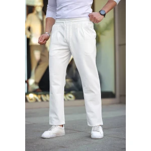 Diagonel Çift Pileli Baggy Pantolon