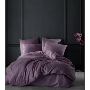 Çift Kişilik Çizgili %100 Pamuk Saten 4 Parça Nevresim Takımı