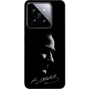 Dali Design Xiaomi Mi 14 Uyumlu Şeffaf Kılıf Atatürk 1 Tasarımlı