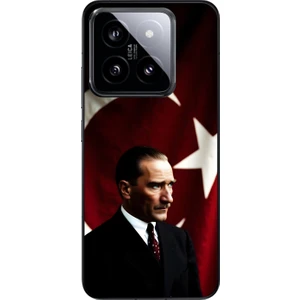 Dali Design Xiaomi Mi 14 Uyumlu Şeffaf Kılıf Atatürk 4 Tasarımlı