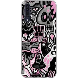 Dali Design Samsung Galaxy A70 Uyumlu Şeffaf Kılıf Graffiti 10 Tasarımlı