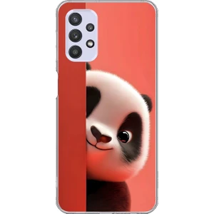 Dali Design Samsung Galaxy A32 Uyumlu Şeffaf Kılıf 4 Peluş Panda Tasarımlı