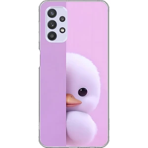 Dali Design Samsung Galaxy A32 Uyumlu Şeffaf Kılıf 3 Peluş Ördek Tasarımlı