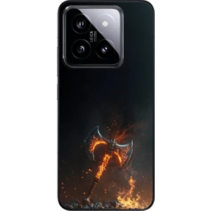 Dali Design Xiaomi Mi 14 Uyumlu Şeffaf Kılıf Balta Tasarımlı