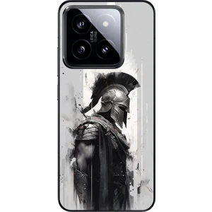 Dali Design Xiaomi Mi 14 Uyumlu Şeffaf Kılıf Spartan 2 Tasarımlı