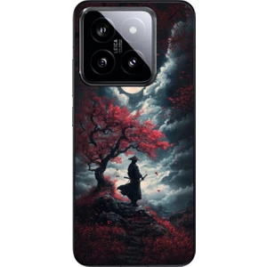 Dali Design Xiaomi Mi 14 Uyumlu Şeffaf Kılıf Samurai 2 Tasarımlı