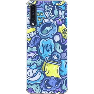 Dali Design Samsung Galaxy A70 Uyumlu Şeffaf Kılıf Graffiti 9 Tasarımlı