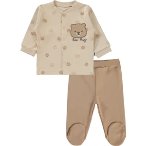 Civil Baby Erkek Bebek Pijama Takımı 1-6 Ay Fildişi