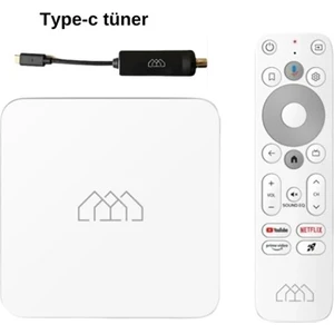 Box R 4K Lisanslı 2gb Ddr Ram 32GB Emmc Flash 4K Media Player + Type-C Dvbs2 Tuner ile