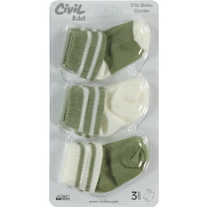 Civil Baby Bebek 3'lü Çorap Set 0-24 Ay Yeşil