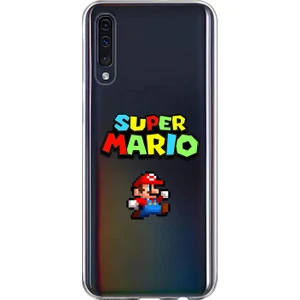 Dali Design Samsung Galaxy A70 Uyumlu Şeffaf Kılıf 2 Mario Tasarımlı