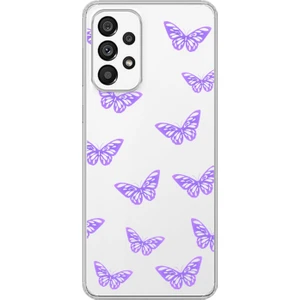 Dali Design Samsung Galaxy A73 Uyumlu Şeffaf Kılıf Kelebek 4 Tasarımlı