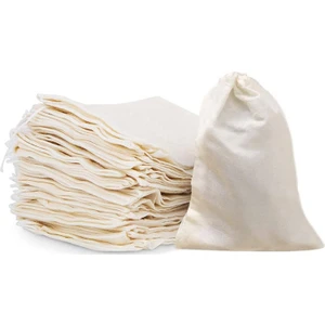 50 Adet 4 x 6 Inç Pamuklu Muslin Çantalar, Çay Için Tekrar Kullanılabilir Bağcıklı Çantalar, Parti Için Tülbent Poşet Çantalar, Ev Depolama (Yurt Dışından)