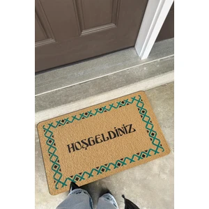 Coco Entry PS025A Renkli Hoşgeldiniz Kalın Kaymaz Taban Nem Alıcı Şık Tasarım Kapı Önü Paspası