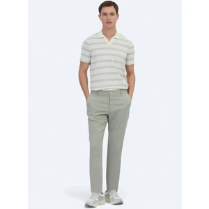 Açık Haki Dokuma Jogging Fit Casual Pamuk Karışımlı Pantolon