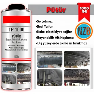 Pütür 1 kg Araç Araba Çamurluk Taş Darbe Koruma Su Tutmaz Ses Yalıtımlı Boyanabilir Kaplama 1000 gr