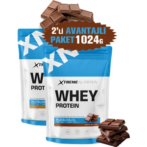 Whey Protein Tozu - 512 G x 2 Adet = 1024 G - Çikolata - 32 Servis (5g Bcaa + 4g Glutamıne + 2g Creatıne)
