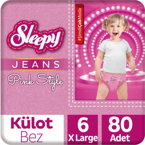 Pink Jeans Külot Bez 6 Numara Xlarge 4’lü Jumbo 80 Adet