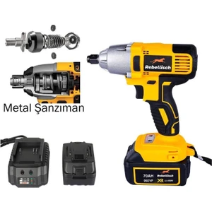 Germany Starke Series 992VF 70AH Kömürsüz Motor Tam Dijital Devir Ayarlı Metal Şanzıman Şarjlı Somun Sökme Makinesi