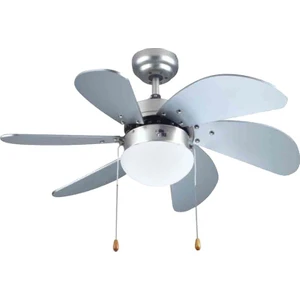 Vanti 60W E27 6 Kanatlı Avizeli Silver Gümüş Tavan Vantilatörü KCF282