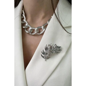 Taşlı Yaprak Broş