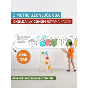Okulumda Ilk Günüm Boyama Kağıdı