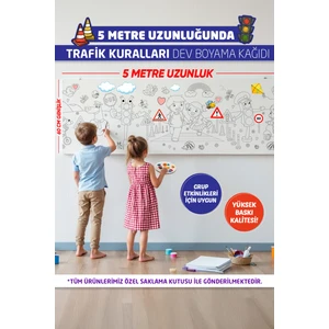 Trafik Kuralları Boyama Kağıdı