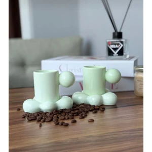 2 Kişilik Özel Üretim Bulut Model Kahve Fincanı