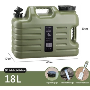 Galon Air Pe Musluklu Su Bidonu 18 Litre