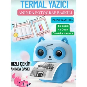Print Camera Çocuk Fotoğraf Makinesi Dijital Hd Video Kamera Anlık Termal Resim Kağıt Baskılı Yazıcı