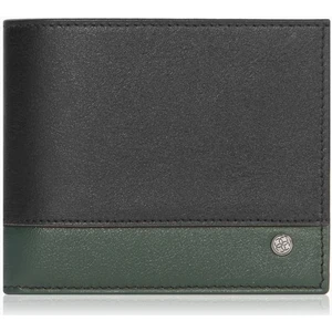 Cengiz Pakel Hakiki Deri Şerit Detaylı Yatay Erkek Cüzdan – 27513 - Siyah/yeşil