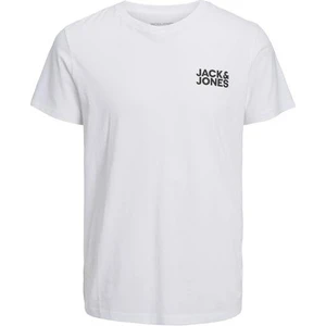 Jack & Jones Corp Ss Erkek Beyaz Baskılı Bisiklet Yaka Tişört
