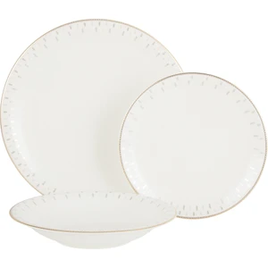 Mabella 6 Kişilik 18 Parça Yemek Takımı - Beyaz/bej
