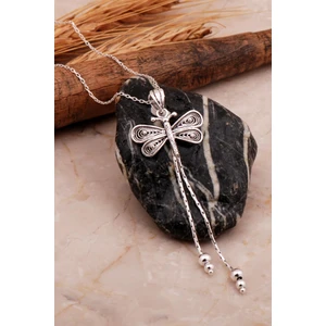 Sümer Telkari Yusufçuk Telkari Elişi Gümüş  Kolye