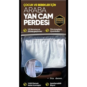 Tüm Araçlara Uygun Araba Güneşlik Yan Cam Emzirme Perdesi Bebekler Için 4 Mevsim Koruyucu (Desensiz)