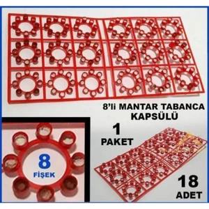 Feza1 Oyuncak Tabanca Mantarı Kapsül 18 Adet 1 Paket8 Li Halka Ürün Pat  Pat Tabanca Mermisi