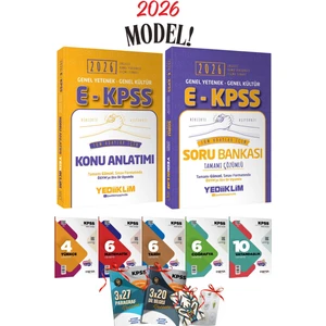 2026 E-Kpss Yediiklim Tüm Dersler Konu Anlatımı ve Soru Bankası Seti + 5 Branş Deneme Seti Hediyeli