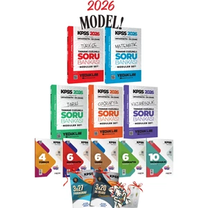 2026 Önlisans - Ortaöğretim Kpss Yediiklim 5li Soru Bankası Seti + 5 Branş Deneme Seti Hediyeli Set
