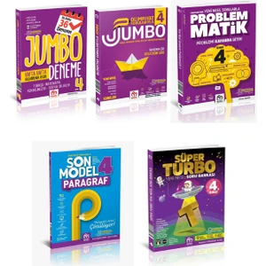 Model 4.sınıf Jumbo Deneme+Olimpiyat Sb.+Süper Turbo Sb.+Problemmatik+Son Model Paragraf (5'li Set)