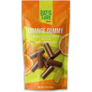 Patislove Sütlü Çikolata Kaplı Portakallı Yumuşak Şekerleme, 80G