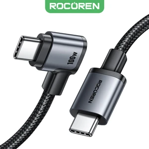100W Type-C To Type-C 90° Örgülü Pd Hızlı Şarj ve Data Kablosu 2 Metre