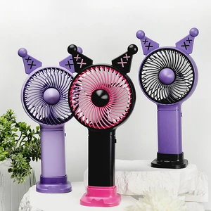 Şarjlı Mini El Fanı El Vantilatörü Masa Fanı Stantlı Vantilatör Serinletici Klima Kuromi Vantilatör Stantlı Fan