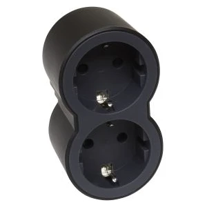 LEGRAND GRUP PRİZ 2X2P+T 2 ÖN ÇIKIŞLI SİYAH