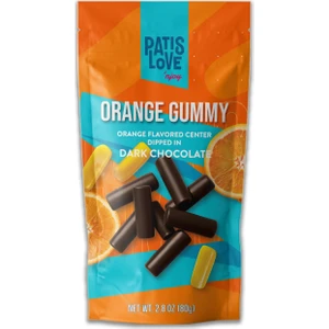 Patislove Bitter Çikolata Kaplı Portakallı Yumuşak Şekerleme, 80G