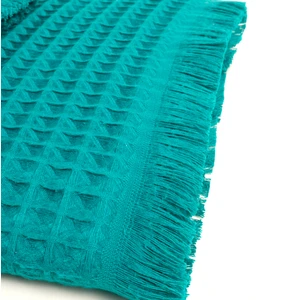 Solıd Waffle Pamuk Modal Pamuklu El Havlusu 30X50 cm Koyu Yeşil