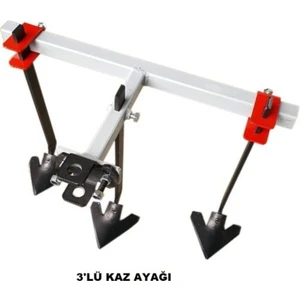 Elmas Serisi Çapa Makinası 3 Lü Kaz Ayağı - Pulluk - Çapa 2+1=3'lü